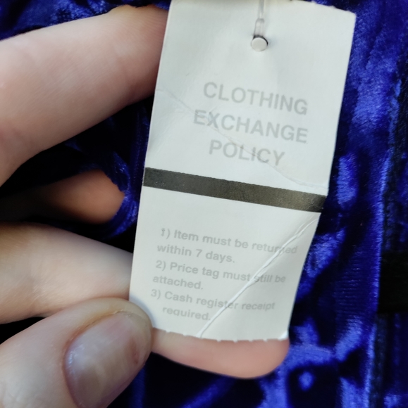 Cartise International Blue Velvet Patterned Maxi Dress Sleeveless Drape Front - Picture 4 of 8